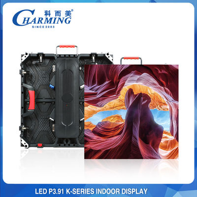 Affichage à LED fixe d'intérieur de location pratique P3.91 avec la poignée en caoutchouc