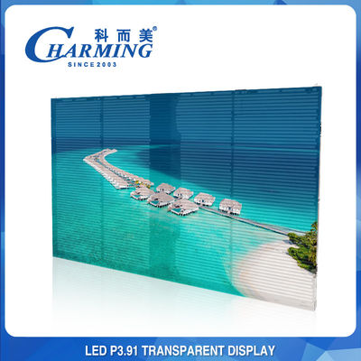 ROHS 256x64 Écran en verre transparent pour mur vidéo LED Multiscene