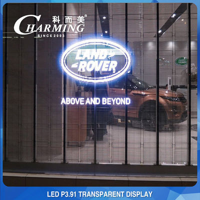 Écran en verre de mur visuel transparent d'intérieur de 1920-3840Hz LED pour la publicité
