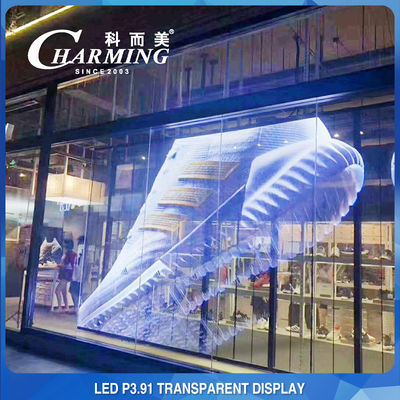 Affichage transparent extérieur avec du charme de mur de LED anti-collision 500x1000mm
