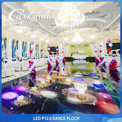 Plancher visuel du verre trempé 40x40 LED, Dancefloor interactif pratique de LED