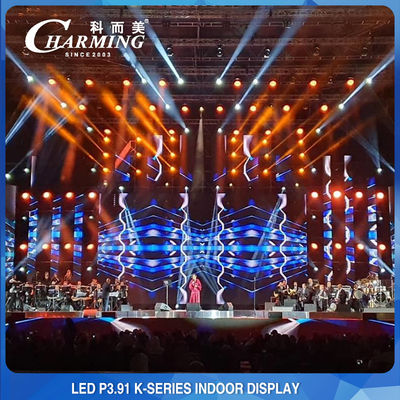 Résolution visuelle extérieure de l'affichage de mur de l'étape LED RVB P3.91 256x128