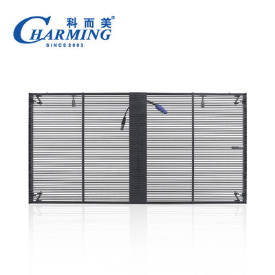 Ecran couleur visuel transparent extérieur du mur 256x64 de P3.91 LED IP65