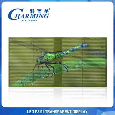 affichage 4K en verre transparent polychrome de 500x1000mm imperméable