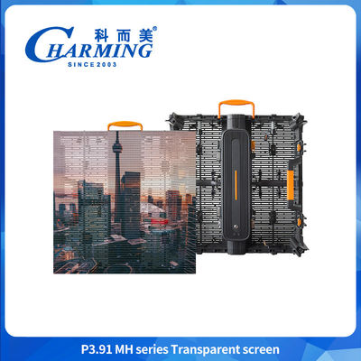 Affichage à LED transparent flexible de la série P3.91MH Écran transparent ultrafin Écran transparent imperméable à l'eau