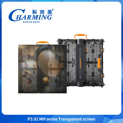 Écran de verre vidéo transparent 3840Hz 500*500mm Publicité Led Billboard P3.91 Vidéo extérieur