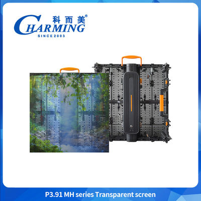 P3.91 Panneau d'écran à LED en verre transparent IP65 à LED à l'extérieur étanche à l'eau Panneau d'affichage publicitaire
