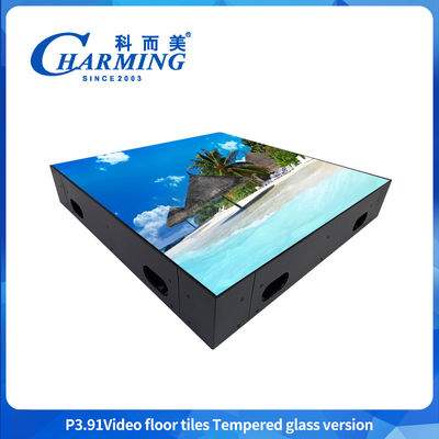 Écran de vitre à haute luminosité + couvercle Gob + cadre en fer Panneau vidéo LED Pantalla Interactif 3,91 mm Écran de scène vidéo extérieur intérieur LED Rgb Parquet de danse coloré