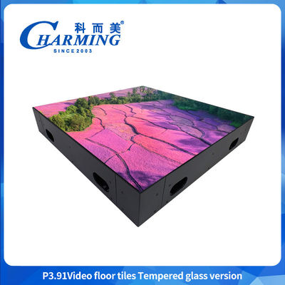 P3.91 Carreaux de plancher à vidéo LED haute luminosité et effets réalistes Écran de plancher à vidéo LED Design coloré Carreaux de plancher LED