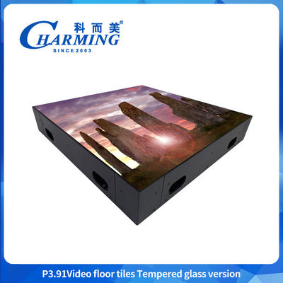Facile à installer 500*500mm Vidéo de verre trempé de sol de danse de carrelage Écran de protection avancée Ip65