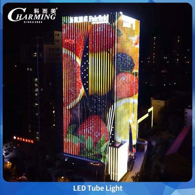 Tube lumineux U38 Étanche Élévation de bâtiment DC24V Aluminium Conception de câblage invisible