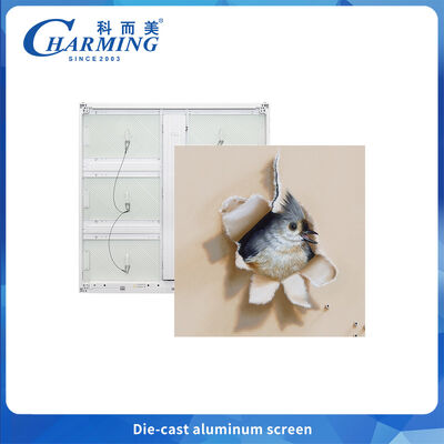 Affichage extérieur à LED P6 Mince et léger pour la publicité avec des côtes de dissipation de chaleur et des embouts d'angle d'arc