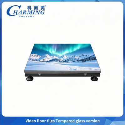 P2.6 boîte hauteur réglable Parquet de danse couverture en verre trempé LED avec certification CE