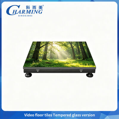 Avant IP65 Protection Verre Trempé Piste de Danse LED Choisissez Pied Coupelle ou Montage sur Rail
